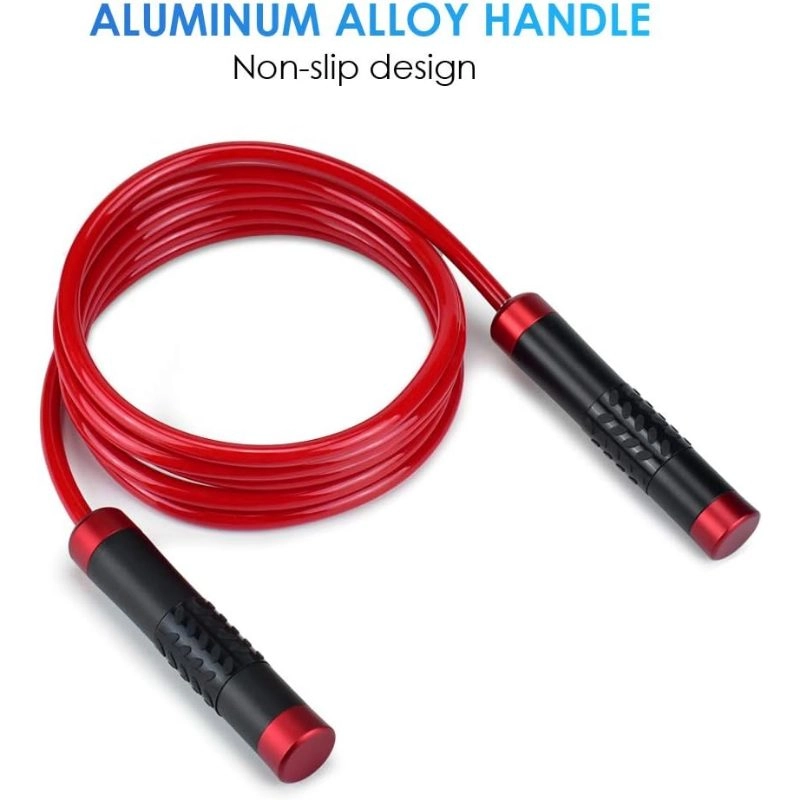 Adjustable Steel Wire Speed Jump Rope with Ball Bearings - Image 5
