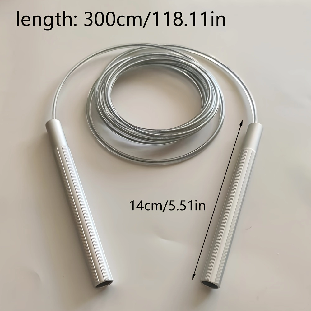 Adjustable Speed Jump Rope with Aluminum Handles and Steel Cable - Image 6