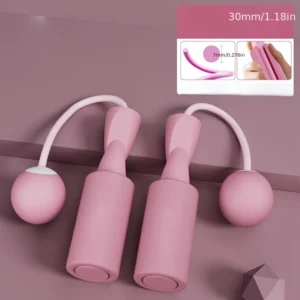 Cordless Weighted Jump Rope with Foam Grip for Home Fitness Training