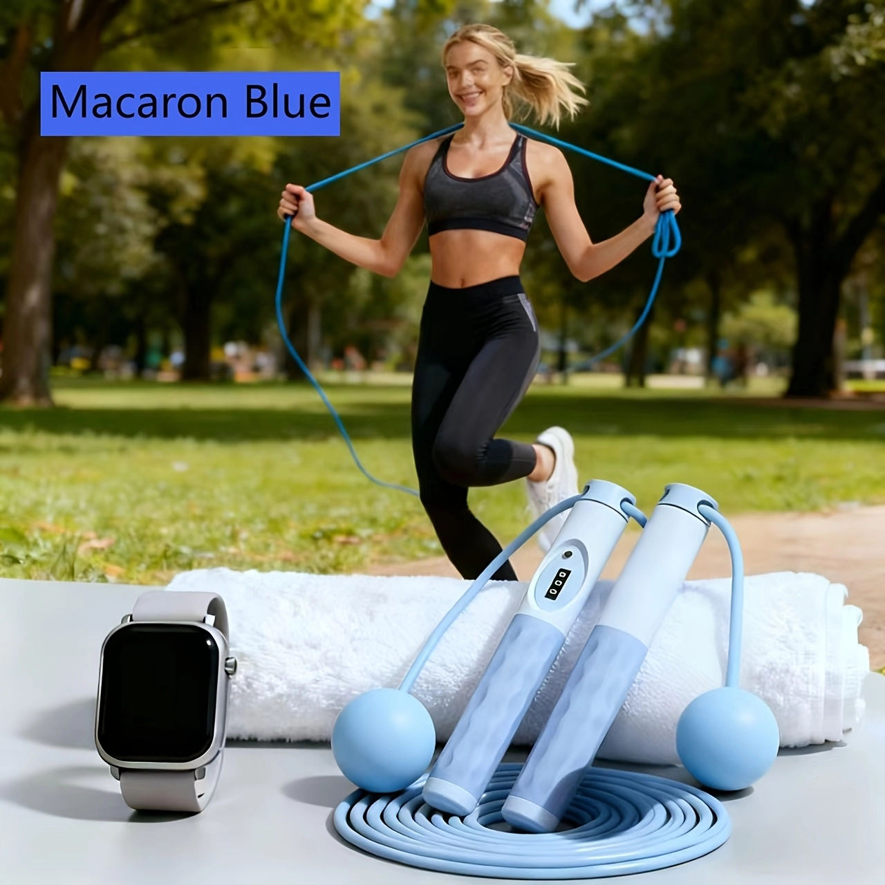 Weighted Jump Rope with Digital Counter for Cardio Training - Image 7