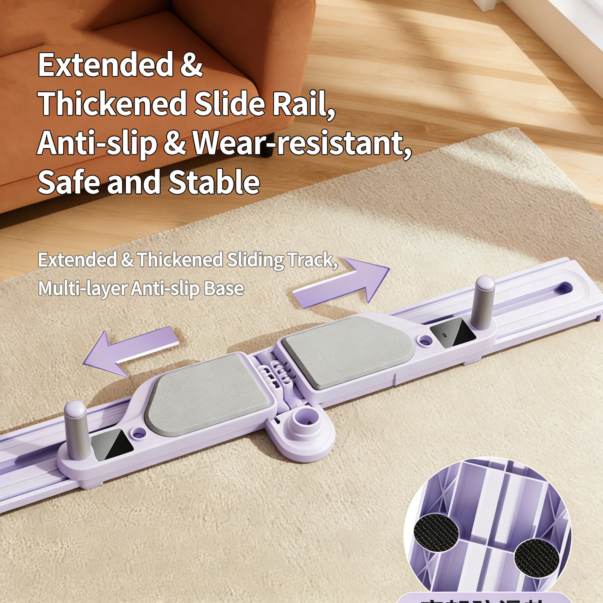 Foldable Pilates Board with Resistance Bands and Smart Timer Display - Image 5