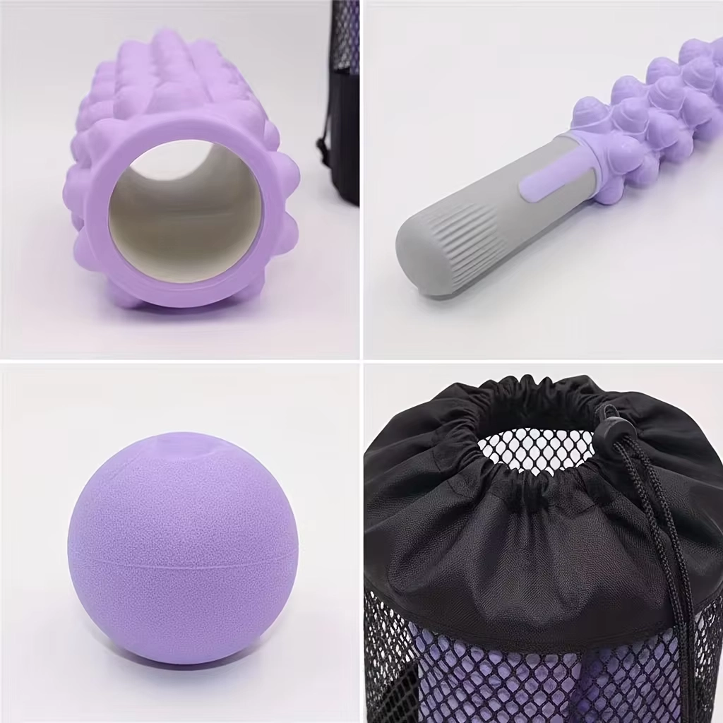 3-in-1 Foam Roller Set with Massage Ball and Stick - Image 5
