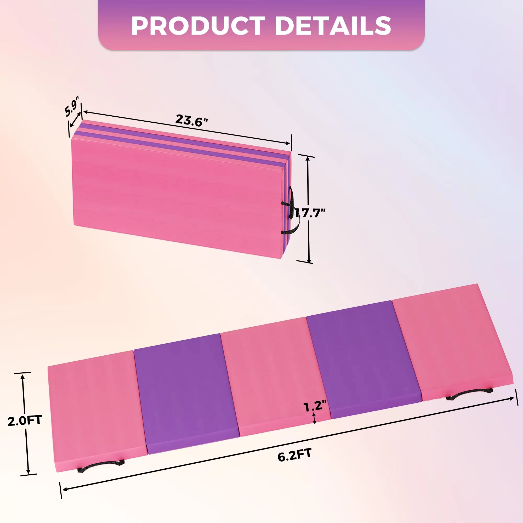 Foldable Gymnastics Exercise Mat for Home Fitness Training - Image 7