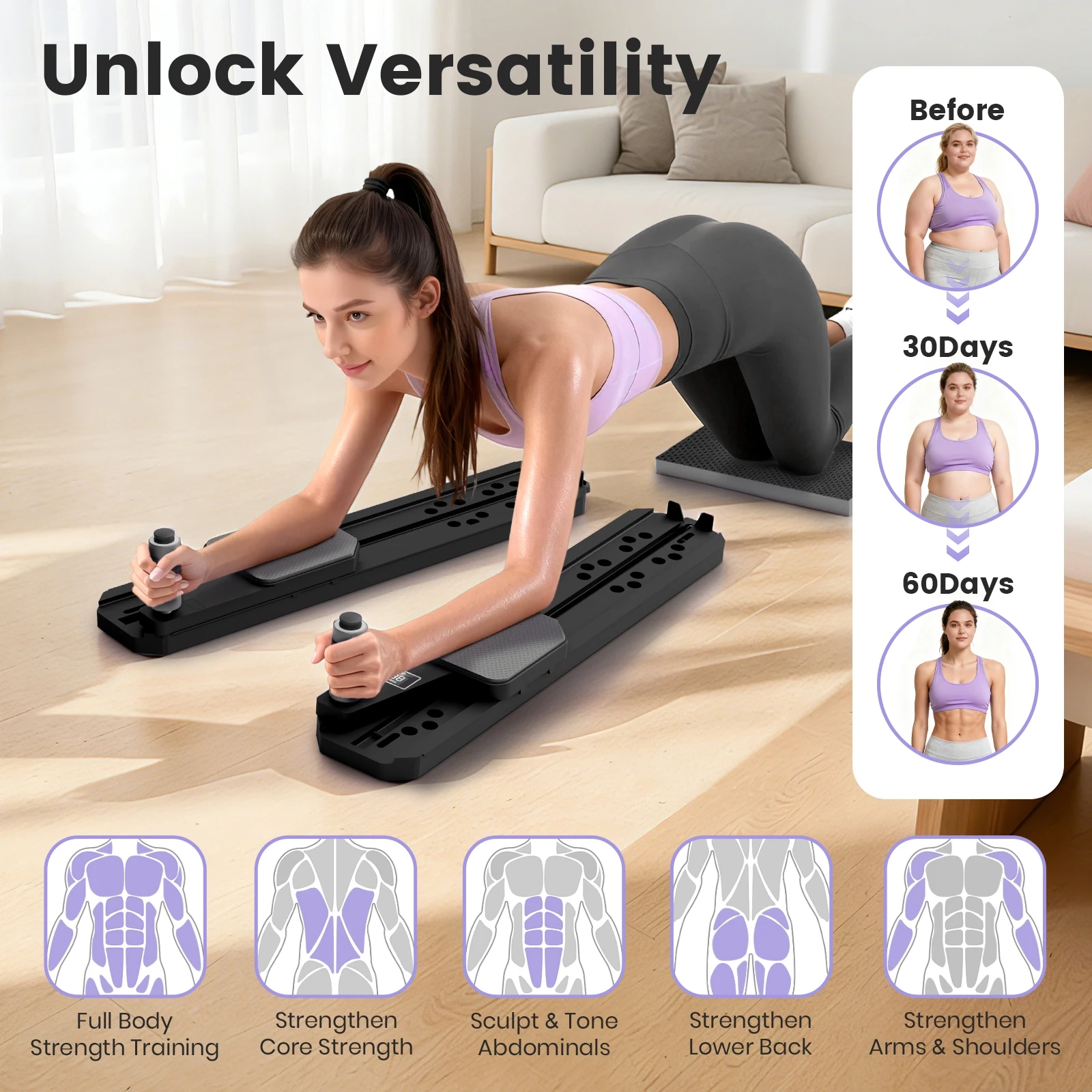 Foldable Pilates Board with Smart Display and Resistance Bands - Image 6