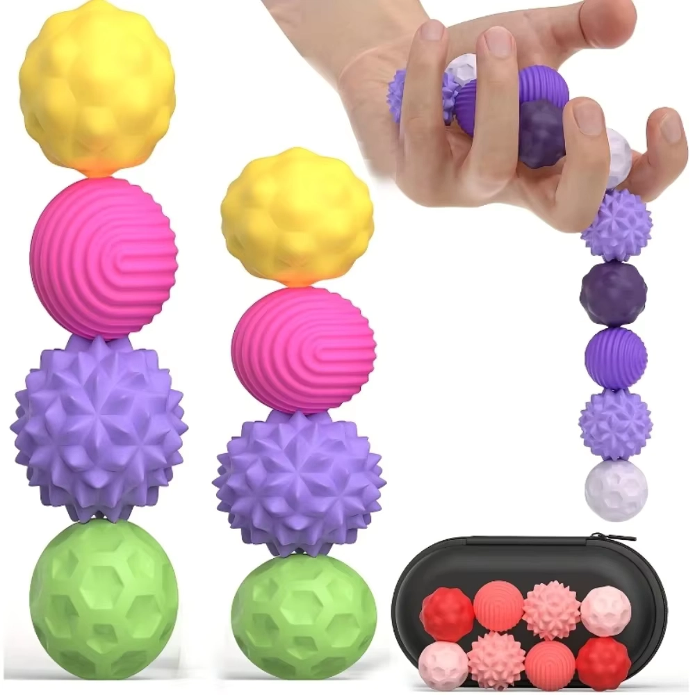 Magnetic Silicone Massage Balls Stress Relief Hand Therapy Set