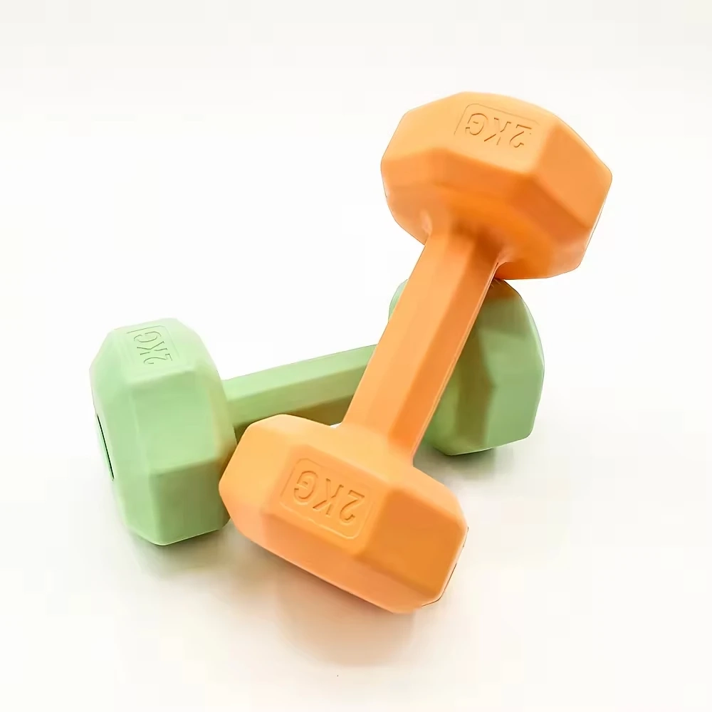 1-10kg Hex Anti-Slip Cement Dumbbell Set - Image 3