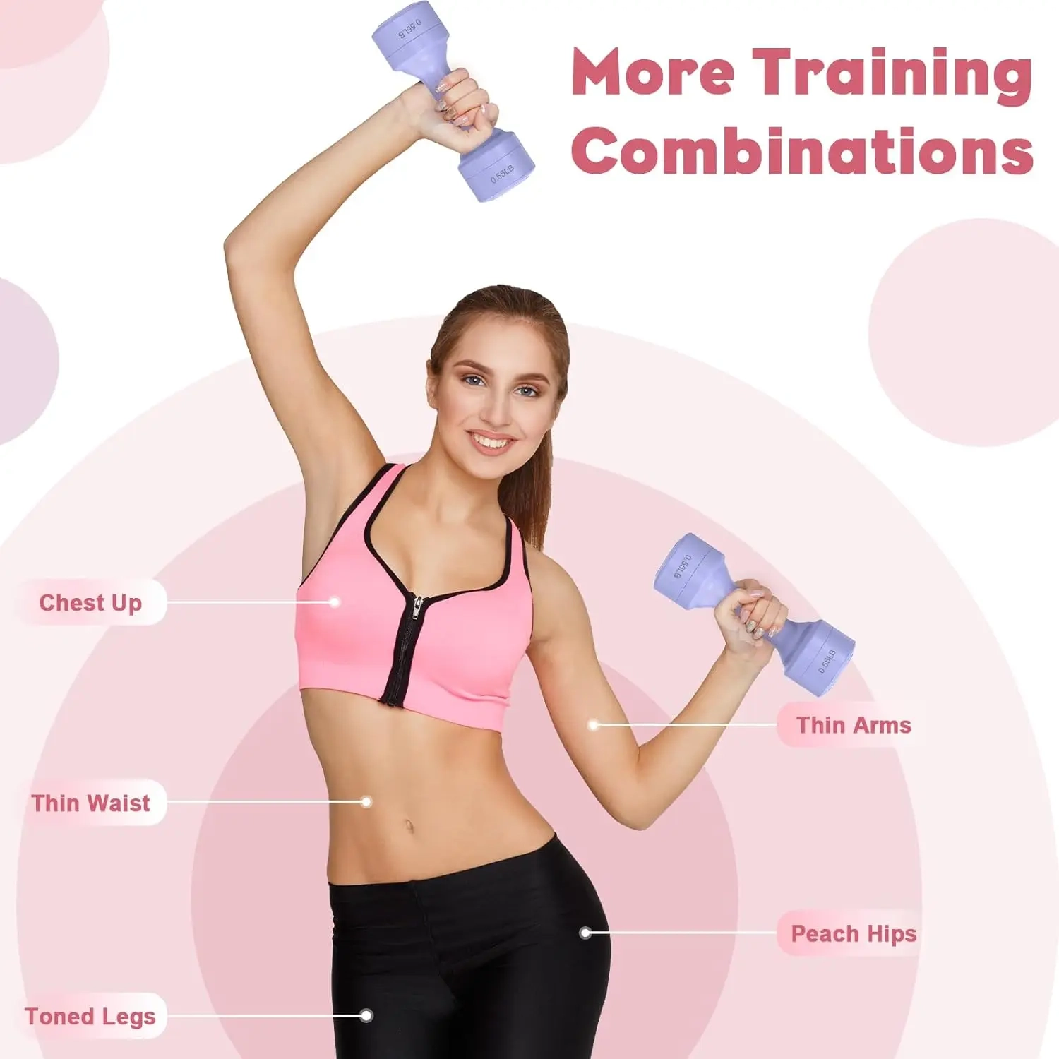 Adjustable Lightweight Dumbbell Set 2.2-5.5lb - Image 5