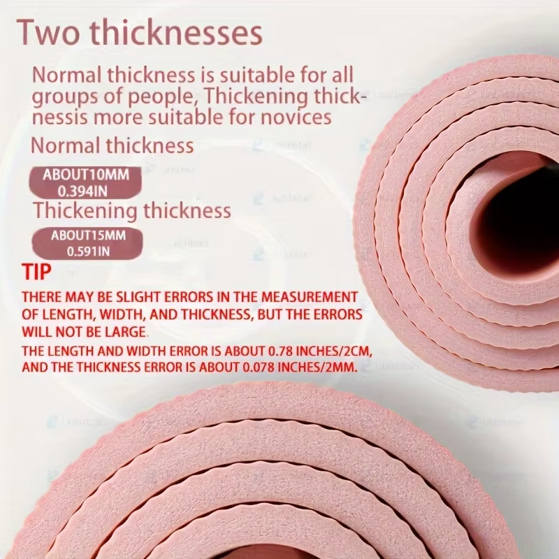 Extra Thick NBR Anti-Slip Yoga Mat for Fitness Training - Image 3