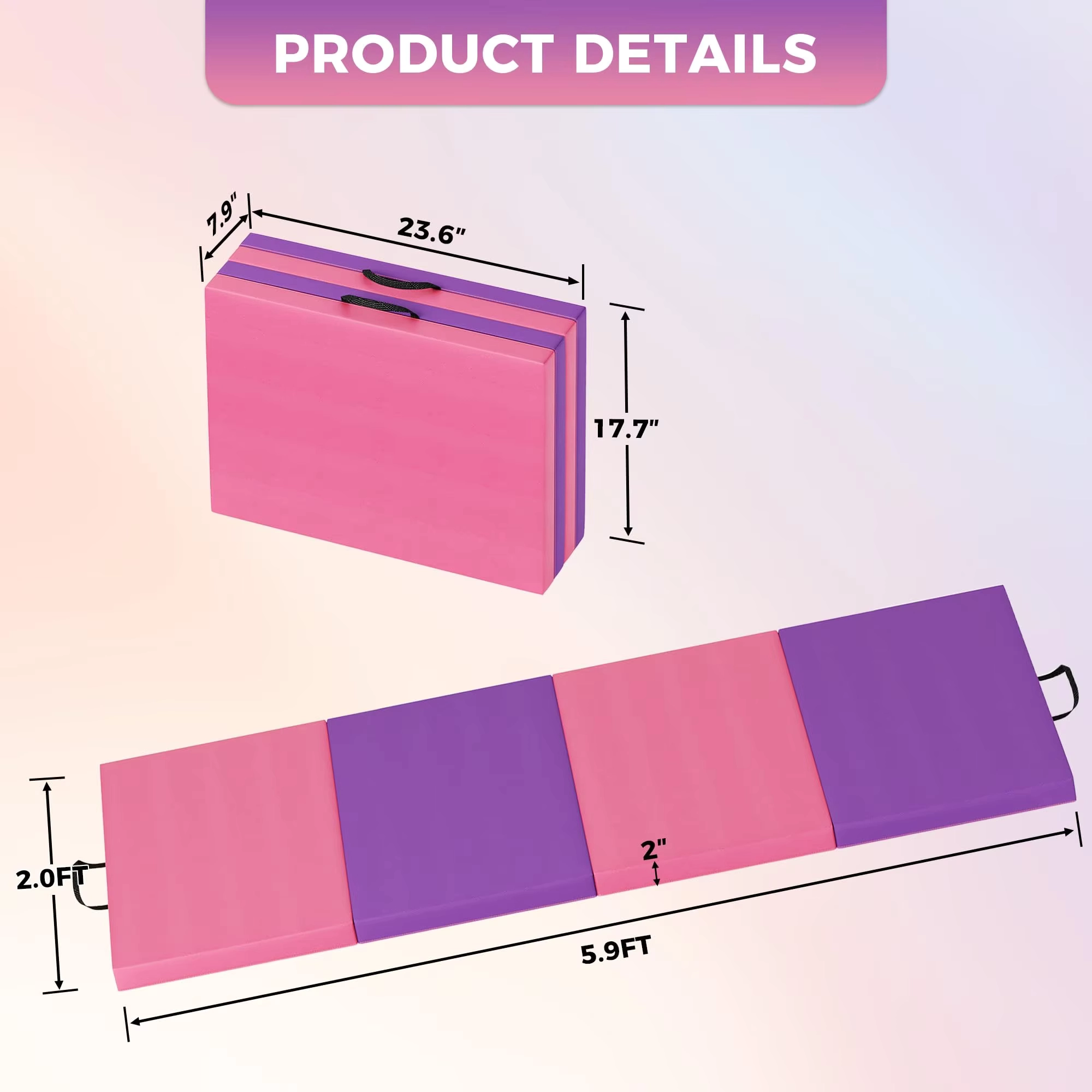 Foldable Gymnastics Exercise Mat for Home Fitness Training - Image 6