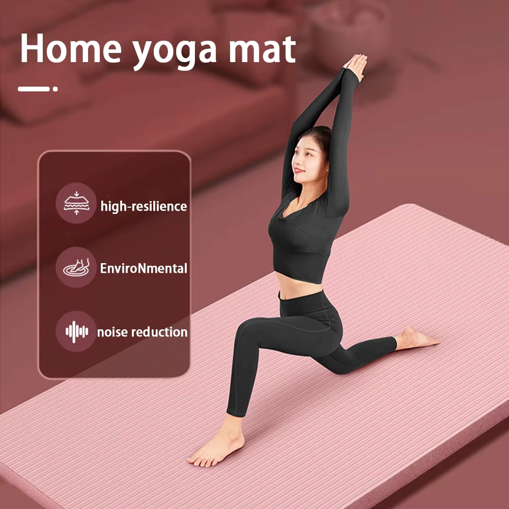 8mm NBR Anti-Slip Yoga Mat with Carrying Strap - Image 3