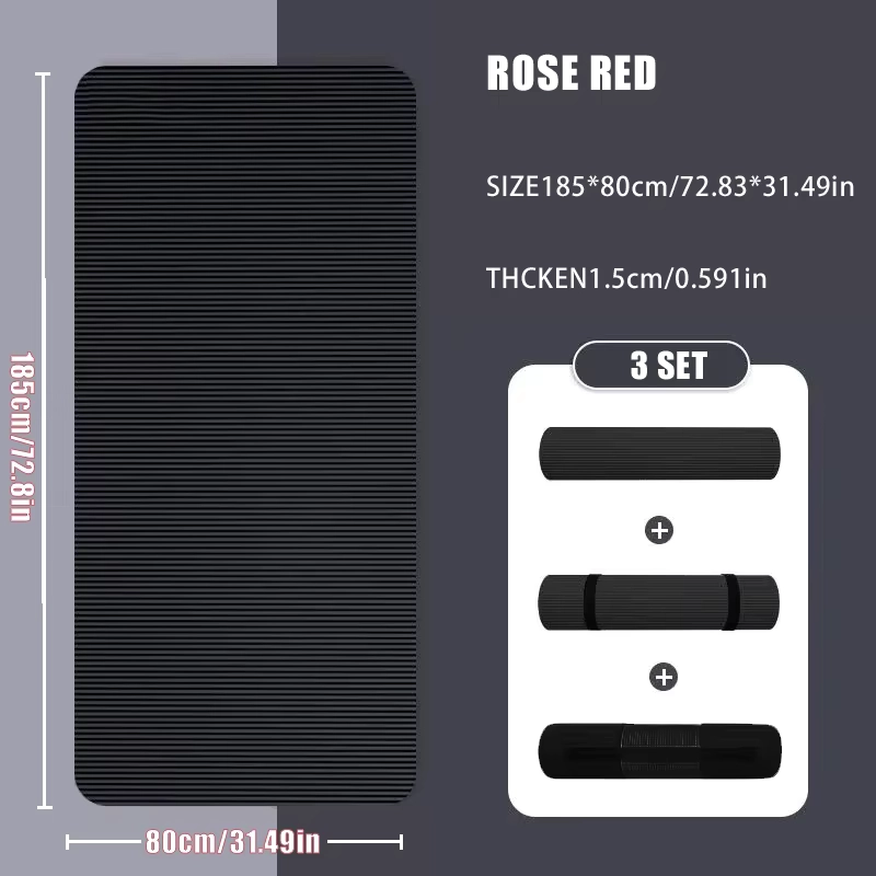 Extra Thick NBR Anti-Slip Yoga Mat for Fitness Training - Image 13