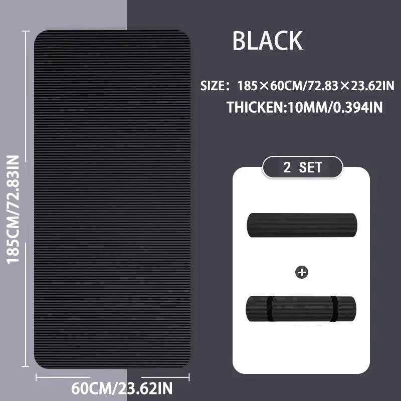 Extra Thick NBR Anti-Slip Yoga Mat for Fitness Training - Image 9