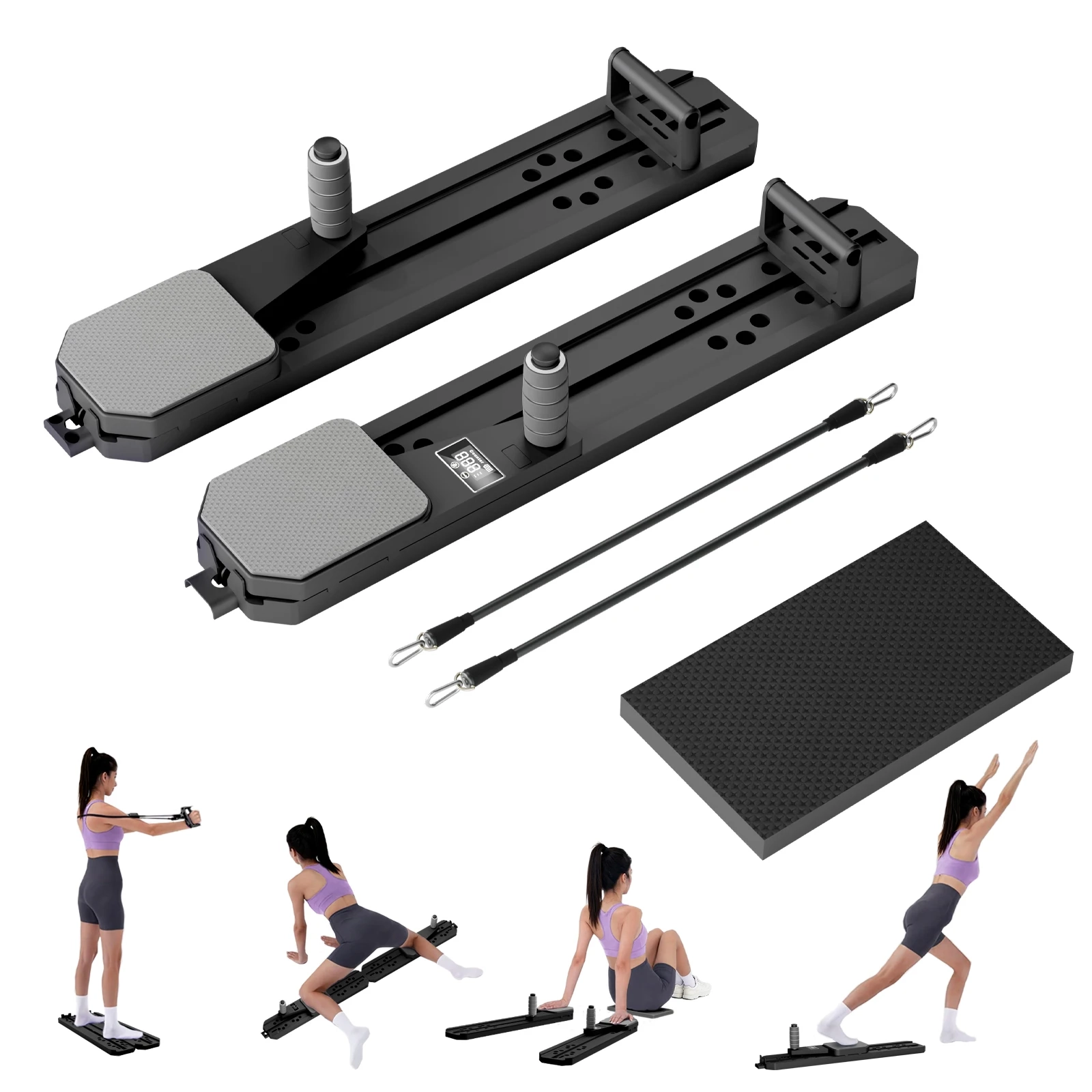 Foldable Pilates Board with Smart Display and Resistance Bands - Image 8