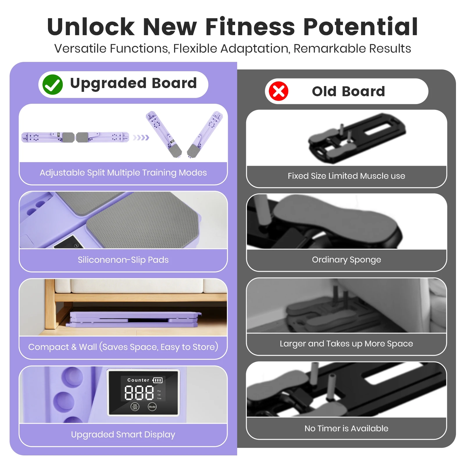 Foldable Pilates Board with Smart Display and Resistance Bands - Image 5