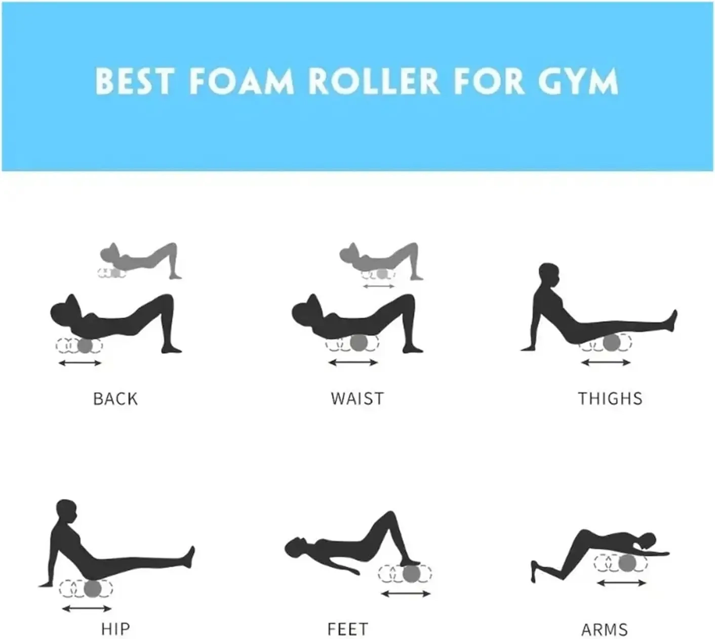 13" High-Density Foam Roller – Firm Smooth Surface for Deep Tissue Massage, Back Pain Relief & Yoga Pilates Core Workouts - Image 6