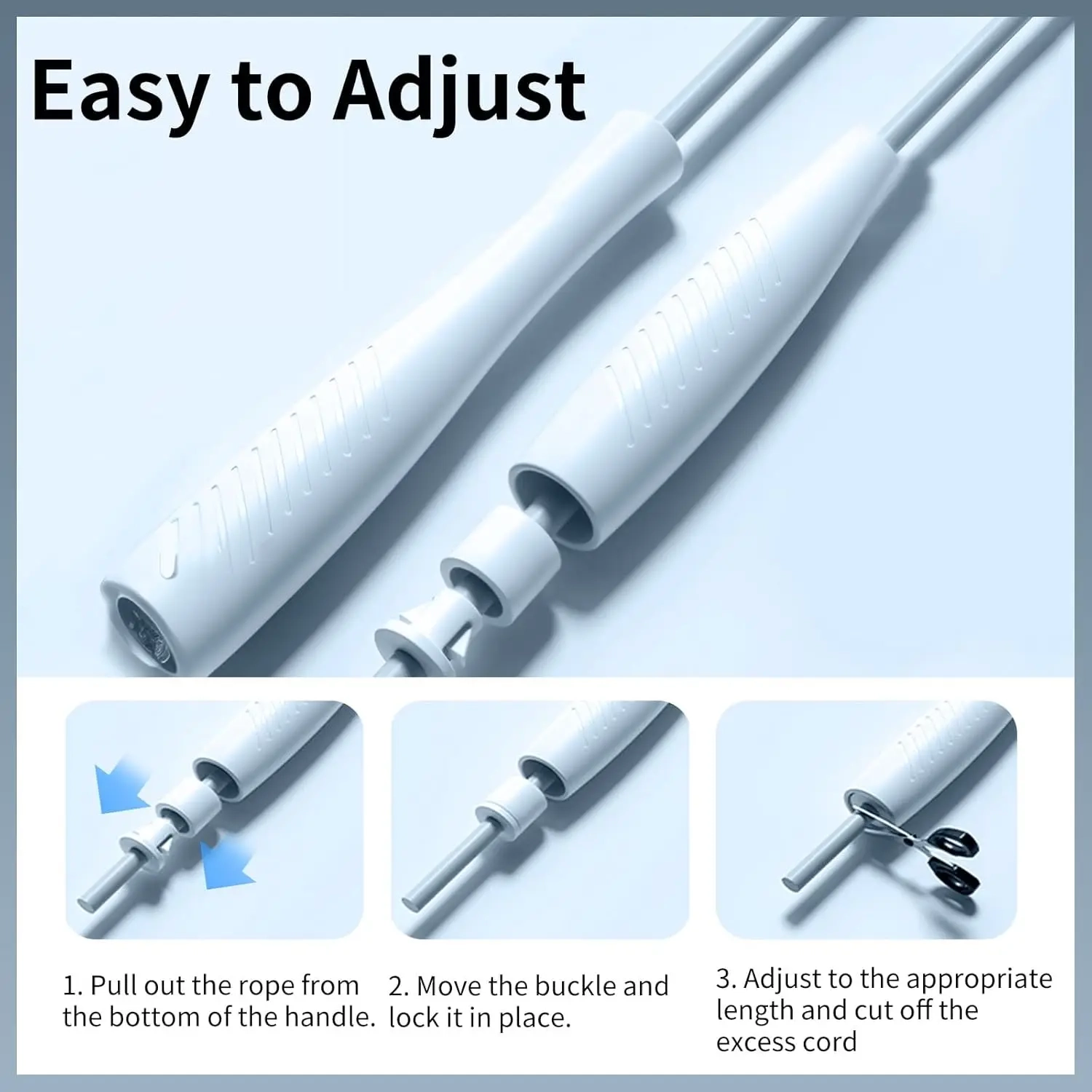 Adjustable Fitness Jump Rope with Anti-Slip Handles - Image 2