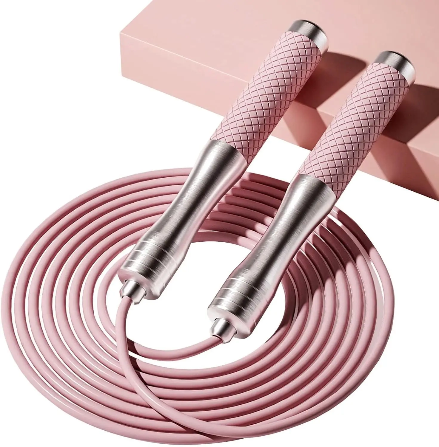 Adjustable Speed Jump Rope with Silicone Grip for Cardio Training