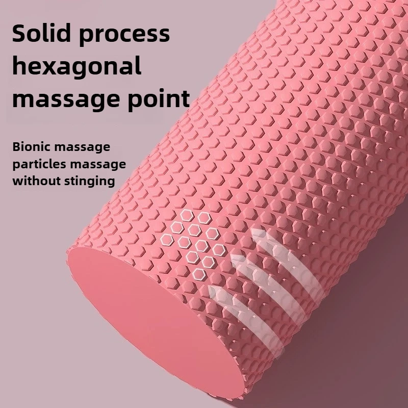 Yoga Roller Round EVA Foam Cylinder Hexagonal Roller for Pilates Exercise Enhanced Home Workouts Diameter 9.6cm Length 30cm - Image 2