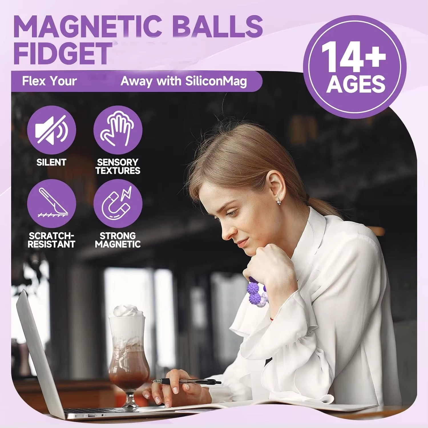 Magnetic Silicone Massage Balls Stress Relief Hand Therapy Set - Image 4