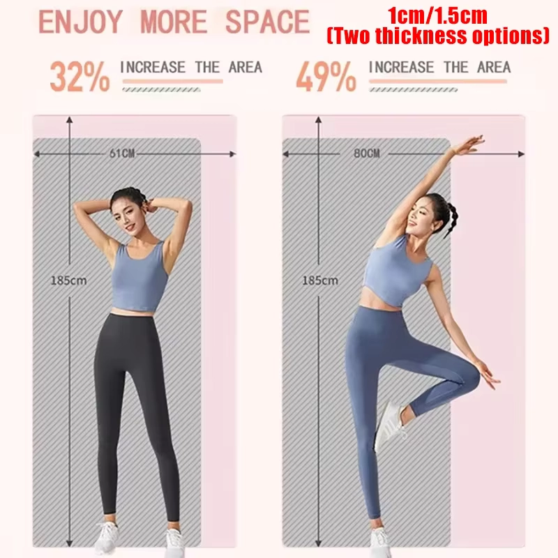 Extra Thick NBR Anti-Slip Yoga Mat for Fitness Training - Image 2