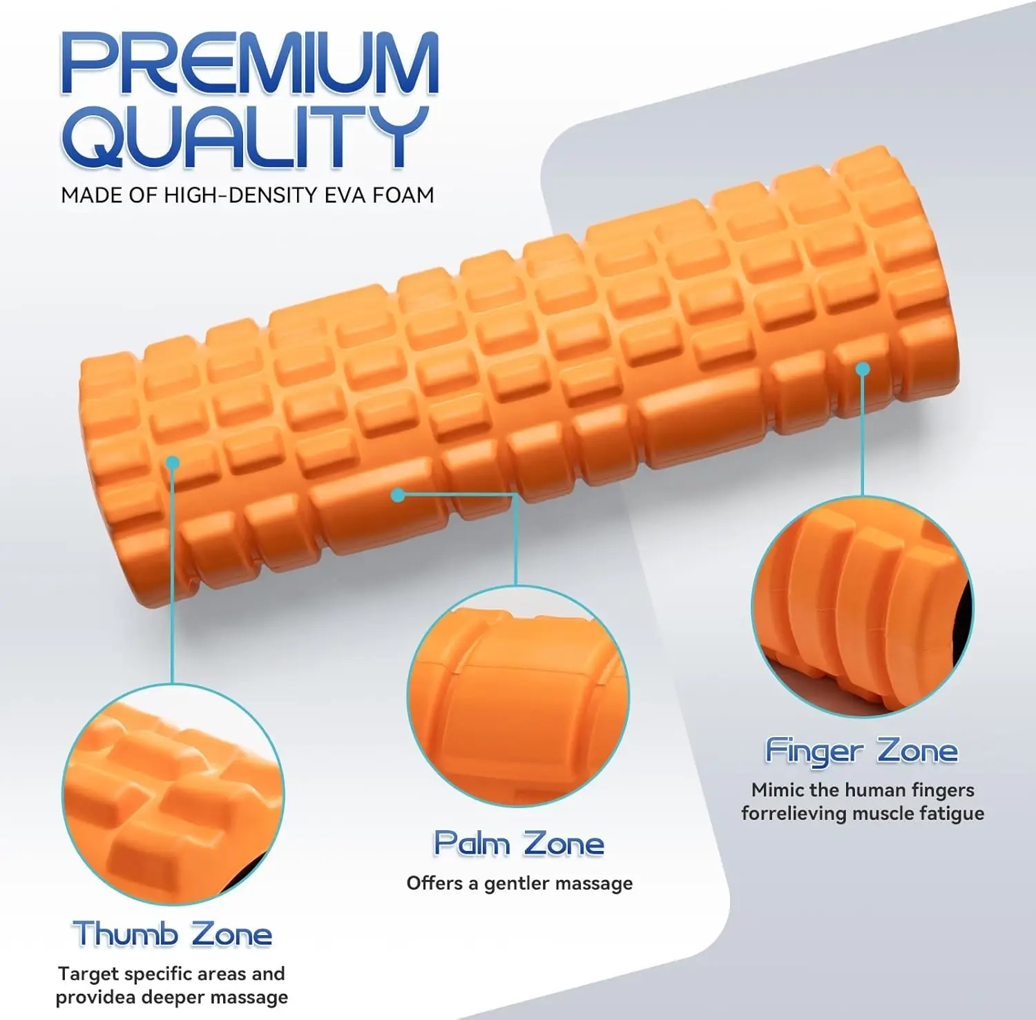 13" High-Density Foam Roller – Firm Smooth Surface for Deep Tissue Massage, Back Pain Relief & Yoga Pilates Core Workouts - Image 3