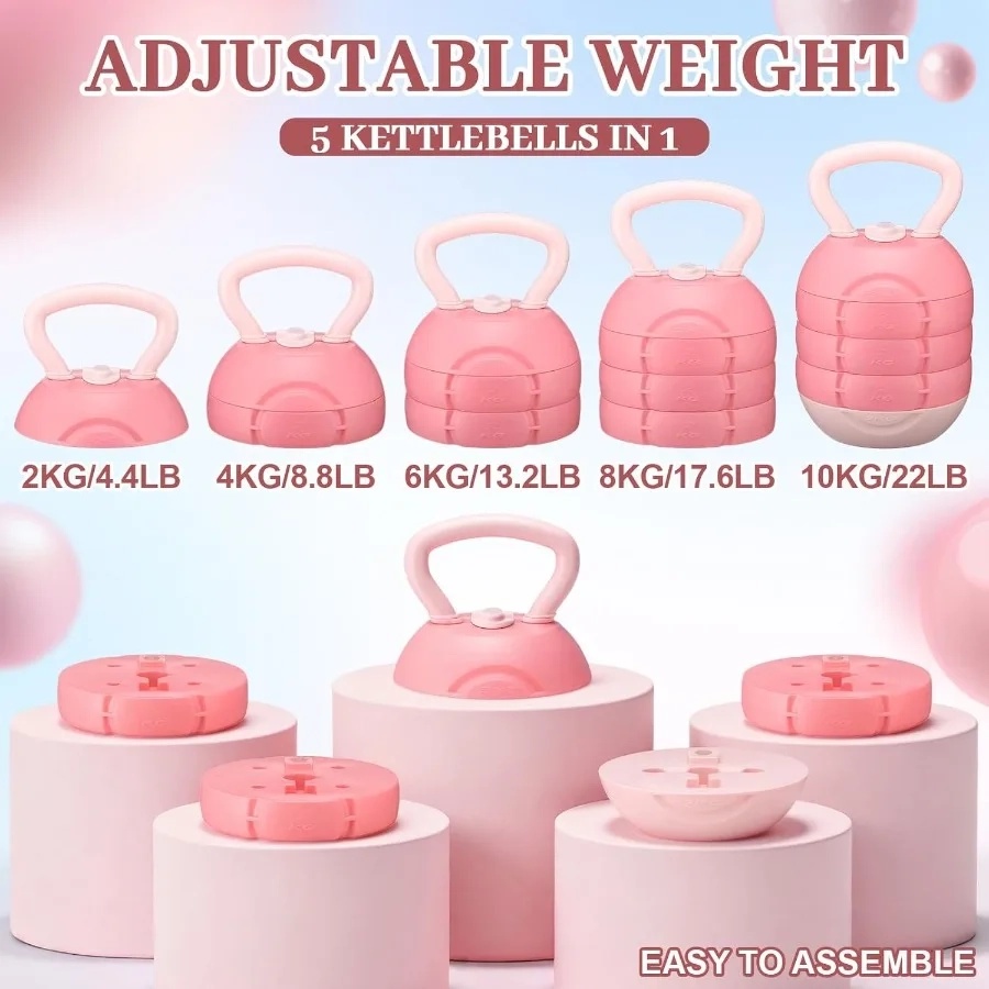 Adjustable Water Kettlebell Set 5-22LB Portable Training - Image 2