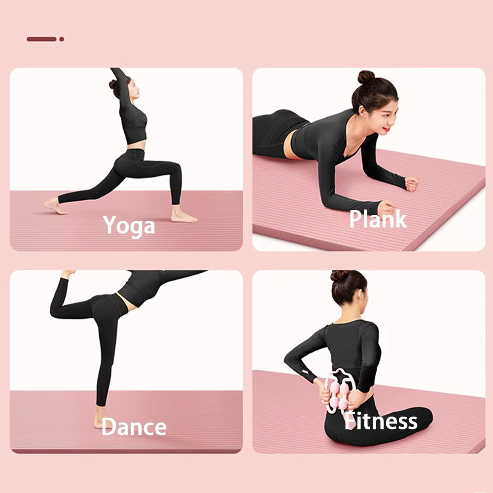 8mm NBR Anti-Slip Yoga Mat with Carrying Strap - Image 5