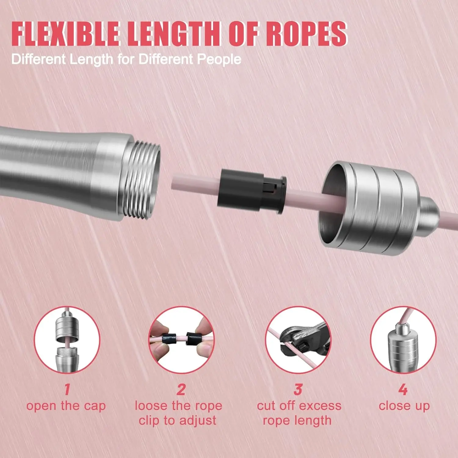 Adjustable Speed Jump Rope with Silicone Grip for Cardio Training - Image 5