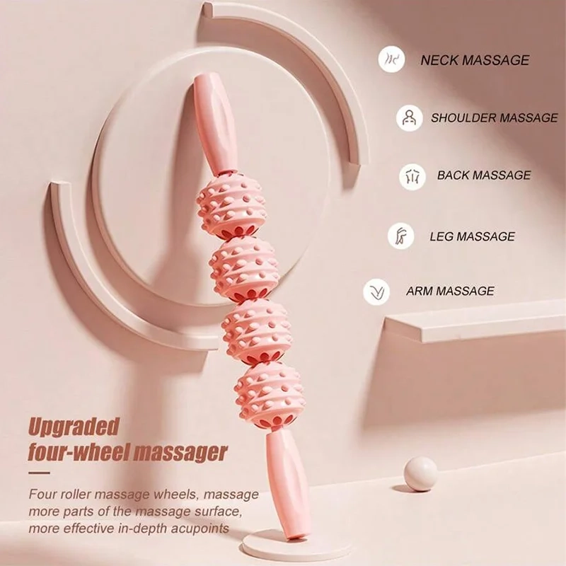 Massage Ball Massage Roller Back Massage Roller Muscle Roller Stick Massage Roller Stick Large Foam Roller Exercise Roller Back - Image 2
