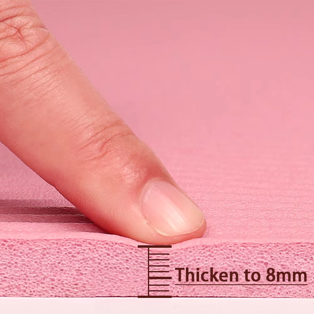 8mm NBR Anti-Slip Yoga Mat with Carrying Strap - Image 6