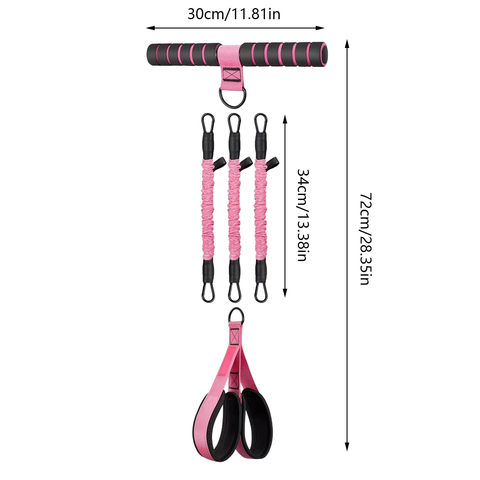 Foot Pedal Resistance Band Set with Handles Detachable Straps for Full Body Training - Image 6