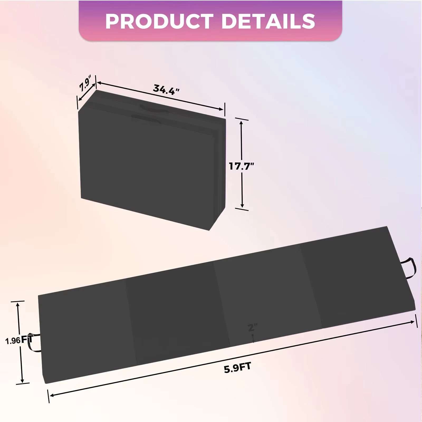 Foldable Gymnastics Exercise Mat for Home Fitness Training - Image 5