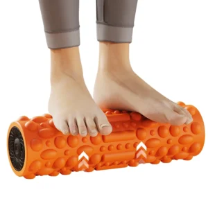 Electric Vibrating Foam Roller Massage Column Rechargeable Exercise Roller 5 Modes Muscle Roller for Bodybuilding