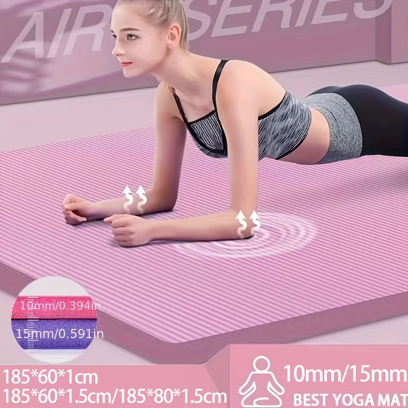 Extra Thick NBR Anti-Slip Yoga Mat for Fitness Training