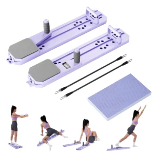 Foldable Pilates Board with Smart Display and Resistance Bands