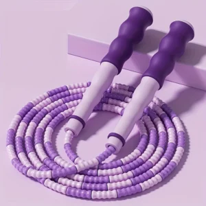 Soft Beaded Jump Rope with Tangle-Free Design for Cardio Training