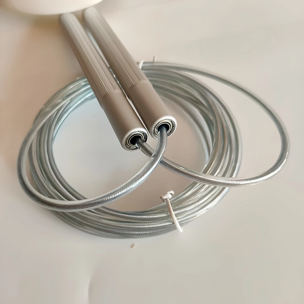 Adjustable Speed Jump Rope with Aluminum Handles and Steel Cable