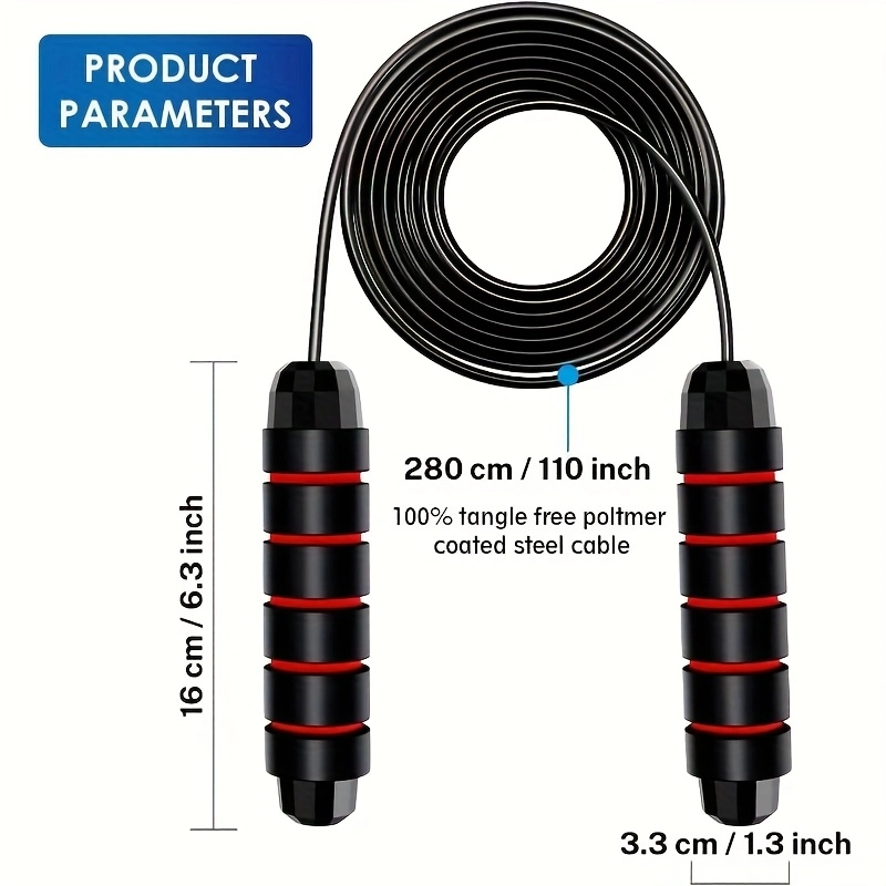 Steel Wire Jump Rope with Non-Slip Handles and Bearing System - Image 8