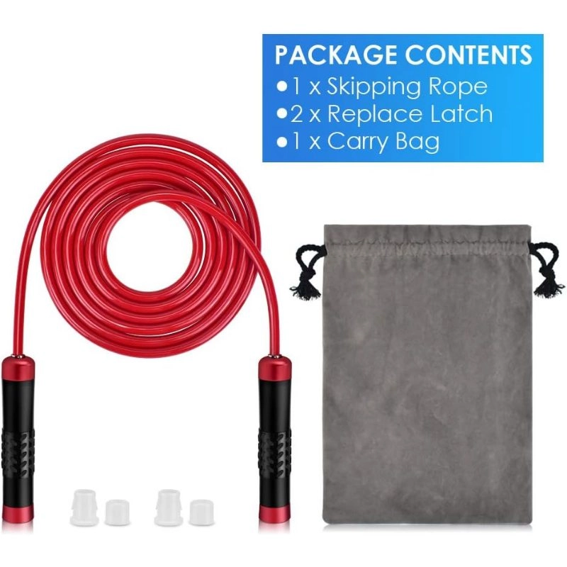 Adjustable Steel Wire Speed Jump Rope with Ball Bearings - Image 7