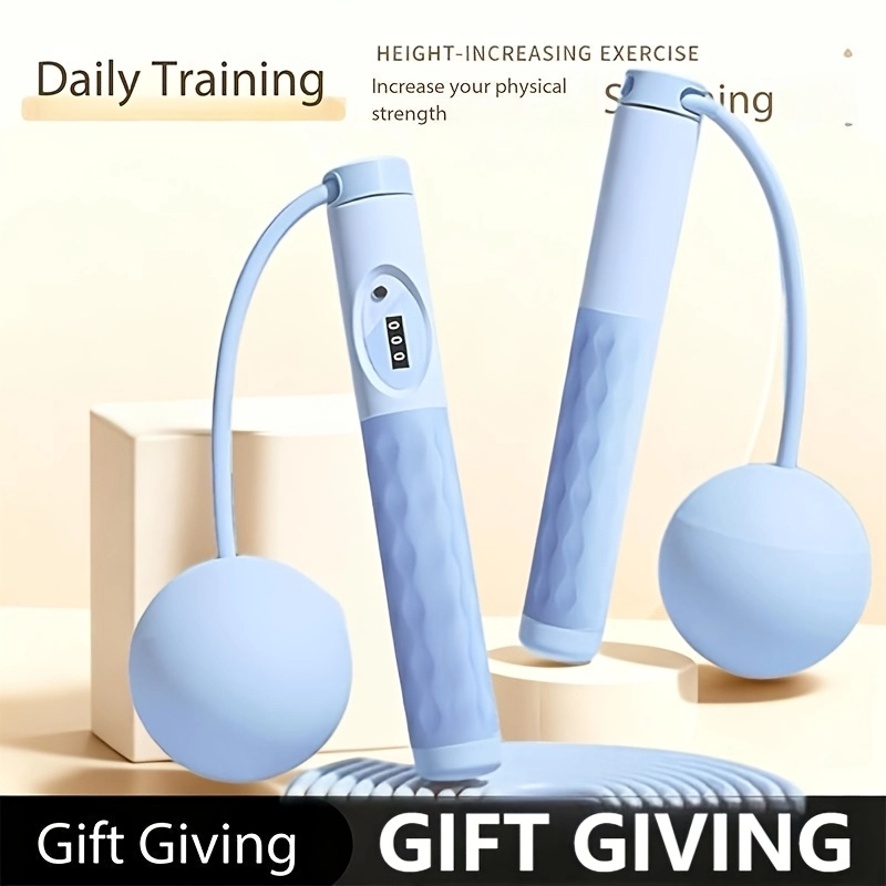 Weighted Jump Rope with Digital Counter for Cardio Training - Image 2